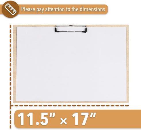 Mr. Pen- Clipboard, 11.5x17 Inches, Horizontal Wooden Clipboard, Extra Large Clipboard, Horizontal Clipboard, Art Clipboard, Drawing Board, 11x17 ...