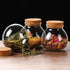 Spherical Glass Jar With Cork Lid Airtight - 17oz Candy Jar Kitchen Glass Jar - for Preserving and Storing Coffee, Spice, Beans, Sugar, Apothecary...