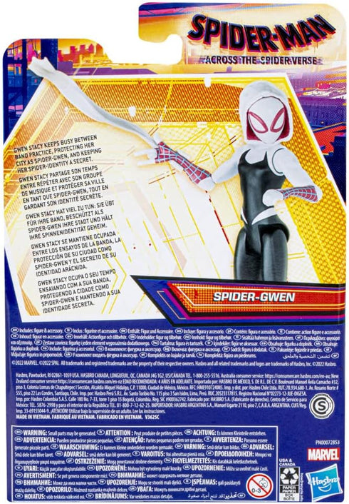 Marvel Spider-Man: Across The Spider-Verse Spider-Gwen Toy, 6-Inch-Scale Action Figure with Web Accessory, Toys for Kids Ages 4 and Up...