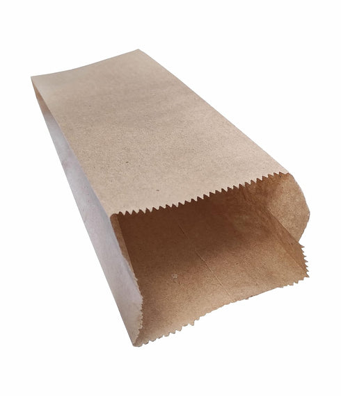 100 Pack 100% Brown Kraft Paper Bags, 2.75 x 10 inches Brown Plain Bag Kitchen Cutlery Utensils Holder...