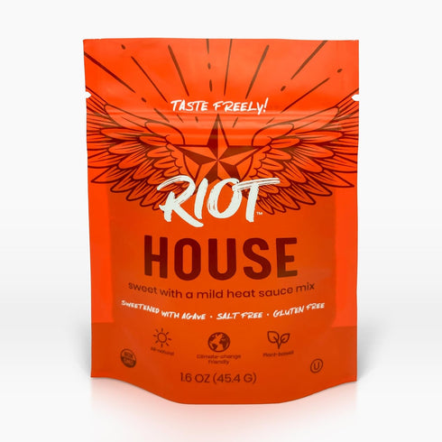 RIOT House Sauce Mix, Sweet and Smokey Dipping BBQ, Restaurant flavor chicken sauce, Salt-free, Sweetened with Agave, Gluten Free, Vegan, Soy-free...