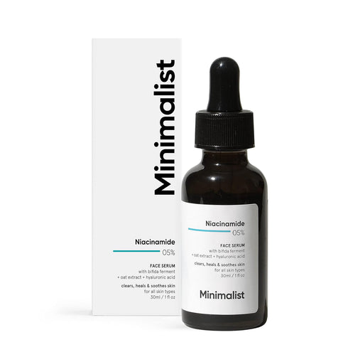 Minimalist 5% Niacinamide Face Serum for Clear Glowing Skin | With 1% Hyaluronic Acid for Hydration | Pore Minimizer for Face | Clears Acne Marks ...