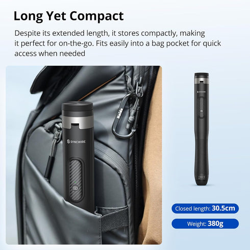 SYNCWIRE 53.5" Phone Tripod, Selfie Stick Tripod with Bluetooth Remote, All-in-One Aluminum Phone Tripod Stand for 4”-7” iPhone and Android Smartp...