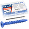 3/16" x 1-3/4" Concrete Screw Anchor, Blue Flat Head Screws for Anchoring to Masonry, Brick, Block, Cement or Stucco (Pack of 60)...