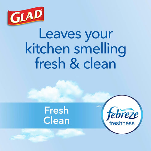 Glad Trash Bags, ForceFlex Tall Kitchen Drawstring Garbage Bags, Fresh Clean, 13 Gal, 40 Ct (Package May Vary)...