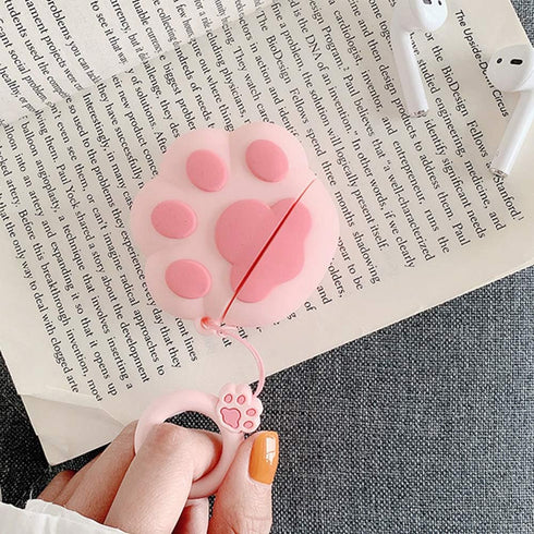 Compatible with Cat Paw AirPods Case 1/2, Women Protective Silicone Skin for AirPod Case Cat Paw, Funny Kawaii Cute Fashion Cartoon 3D Cover for A...