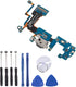 USB Charging Port Flex Cable Microphone Replacement for Samsung Galaxy S8 Active AT&T G892A with Tools (for S8 G892A)...