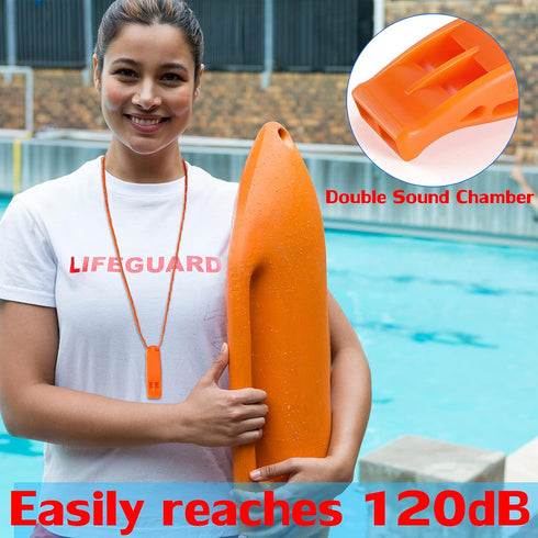 Emergency Whistle, Super Loud Floating Whistle with Lanyard, Ideal for Boating, Swimming, Kayaking, Water Survival, Hiking, Camping, Climbing...