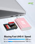 Acer USB C SD 4.0 Card Reader, UHS-II Micro SD Card Reader USB C Supports Dual Card Reading, 2-in-1 Memory SD Card Reader Adapter for iPhone 15 fo...
