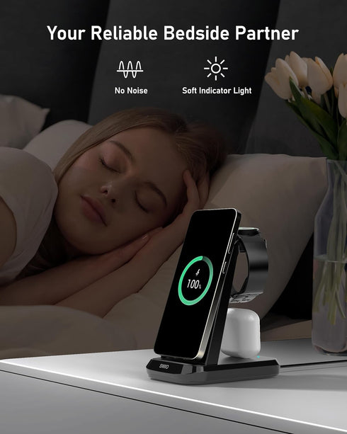 Wireless Charger for Samsung Phones Watch Earbuds(Not for Z Flip & A Serie-Phone), SWIO 3 in 1 Charging Station for Samsung Watch 6/5/4/3, S24 S23...