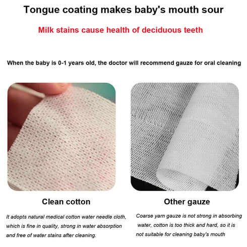 Baby Toothbrush Soft Gauze Infant Finger Clean Oral Toothbrush Infant Mouth Cleaner Individually Wrapped...