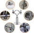 2PCS Wall Mount Ceiling Mount Pipe 304 Stainless Steel Pipe Supports Pipe Standoff Adjustable Height 30-60mm?1.18"-2.36"?for OD Pipe 15-19mm(0.59-...