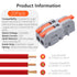 20Pcs Lever Wire Connectors, 1 in 2 Out DIY Mini Splicing Compact Splitter Docking Terminal Block Electrical Connectors, 24-12 AWG...