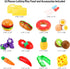 33pcs Cutting Pretend Play Food Toys for Kids Kitchen Set Playset Accessories BPA Free Peel & Cut Toy Food Fruits and Vegetables Toys, Christmas B...