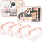 6 Pcs Clear Makeup Bag Clear Toiletry Bags PVC Waterproof Portable Makeup Travel Bag Transparent Cosmetic Bag with Zipper for Women Men Airport Tr...