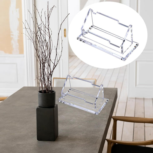 Acrylic Business Card Holder Business Card Display Clear Business Desk Card Holder Acrylic Clear Card Holder Card Organizer for School Home and Of...