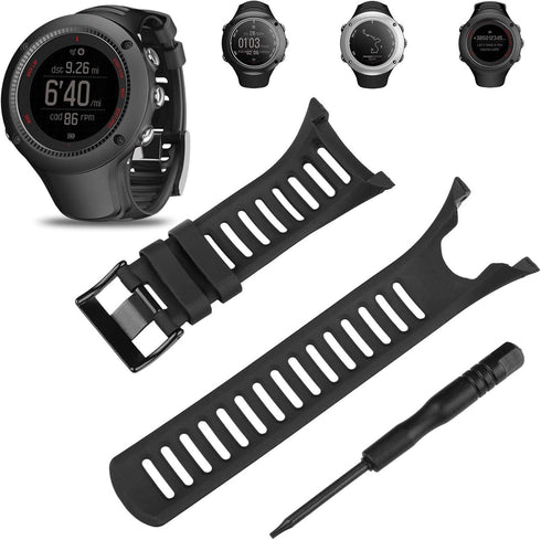 Replacement Suunto Ambit Watch Band Strap – Premium Watchband for Suunto Ambit 3 Peak, 3 Sport, 3 Run, 2R, 2S, 2, and 1 – Screwdriver Included...