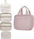 Narwey Hanging Toiletry Bag for Women Travel Makeup Bag Organizer Toiletries Bag for Travel Size Essentials Accessories Cosmetics (Dusty Rose (Med...