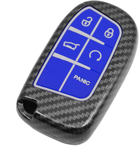 TANGSEN Smart Key Fob Case Cover Compatible with Chrysler 200 300 Dodge Challenger Charger Dart for Jeep Cherokee Compass Grand Cherokee SRT Hellc...