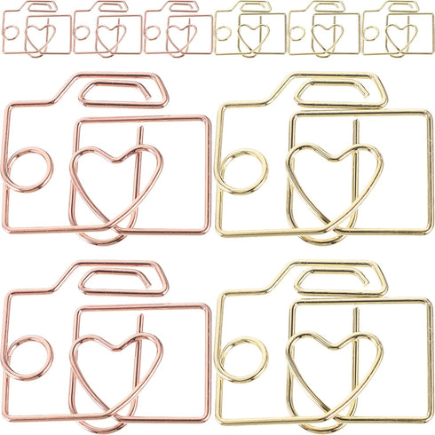 20pcs Metal Mini Paper Clip Decorative Paper Clips Exquisite Clips Multi-use Paper Clips Unique Shaped Paper Clips Exquisite File Clips Craft Clip...