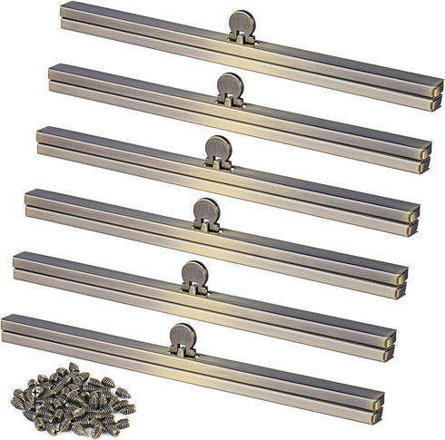 6 Pieces Clasp Lock Packs,BUTUZE 7.48Inch Metal Purse Frame Kiss Clasp Lock with Comfortable Grip, Bag Supplies for Purse Making,Bag Making,Leathe...