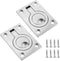 2Pcs Flush Pull Ring Handles 2.5" x 1.8" Hidden Recessed Furniture Handle, 304 Stainless Steel Recessed Boat Hatch Latch Cabinet Flush Mount Lifti...