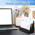 Black Desktop Mail Organizer Acrylic File Holder Acrylic File Organizer Multifunction Office File Sorter for Easy Access Office Home Letter Docume...