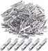 Mini Clothespins, 100 Pieces Plastic Utility Paper Clip, Photo Paper Peg Pin, Clothes Line Clips, Craft Clips - Silver Color, 3.5 x 0.5cm x 0.7cm...