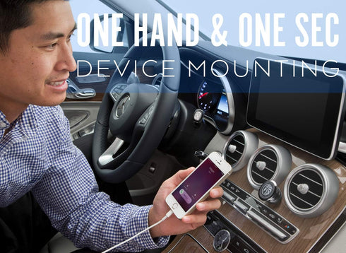 Universal Car Phone Mount Magnetic - All-Metal Car Mount for Smartphone & GPS - Cell Phone Holder for Car Dashboard. +100 to Safeness & Comfort...