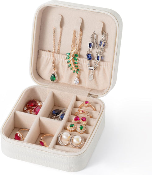 Travel Jewelry Case, Jewelry Organizer Box, Jewelry Organizer Jewelry Travel Organizer Small Jewelry Organizer Ring Organizer Necklace Organizer E...