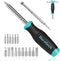DURATECH Multi-bit Screwdriver Set, 18-in-1 Screwdriver with T-bar and Precision Screwdriver Stored in Shaft, Phillips/Slotted/Torx/Square, Profes...
