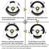 ALEMODR Cow Print Plush Steering Wheel Cover Fluffy Winter Warm Universal 15 inch for Women Girls...