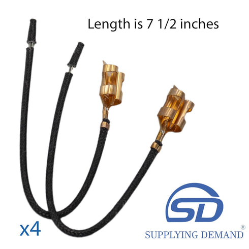 Supplying Demand 330031 5303935058 4 Pack Electric Range Top Burner Receptacle and Wire Replacement Kit...