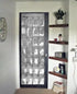28 Large 1 Pack Transparent Pockets Over The Door Shoe Organizer Sturdy Hanging Shoe Rack for Door Closet Sneakers or Accessories, 4 Hooks?Grey?...