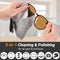 Eye Glass Clean Cloths,2 Side Glasses Cleaner & Polishing Kit, Microfiber Cleaning Cloth for Glasses,Lenses, Screens, Cameras, iPad, iPhone,LCD TV...