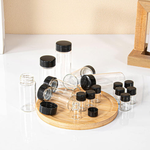 2ml Clear Small Glass Vials 100pcs with Screw Caps(100pcs)...