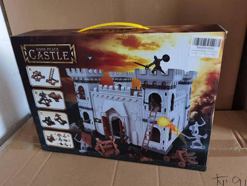 PXRJE Medieval Castle Knights Action Figure Toy Army Playset with Assemble Castle, Catapult and Horse-Drawn Carriage Great for Girls and Boys(A1)...