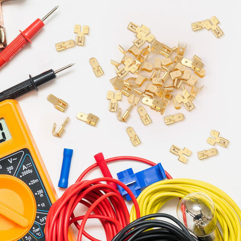 36 Pieces of Electrical Spade Connectors Including 12 Pcs Piggyback Spade Connectors, 12 Pcs Double Spade Connector and Chair Terminal Quick Disco...