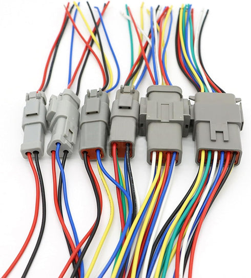 Deutsch DT 6 Pin Connector, 6 Way DT Automotive Waterproof Electrical Connector Male Female Plug Wiring Harness with 16AWG Cable Wire,for Car,Truc...