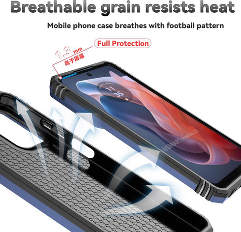 for Motorola Moto G 5G 2024 / Moto G Play 5G 2024 Case with Camera Lens Cover HD Screen Protector, Dual Layer Military-Grade Drop Tested Magnetic ...