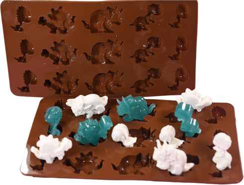 Dinosaur Candy Melt Silicone Mold (Molds) - Chocolate, Fondant, Baking (3D) - Bite-Sized Treats - Cake Decorating Mould...