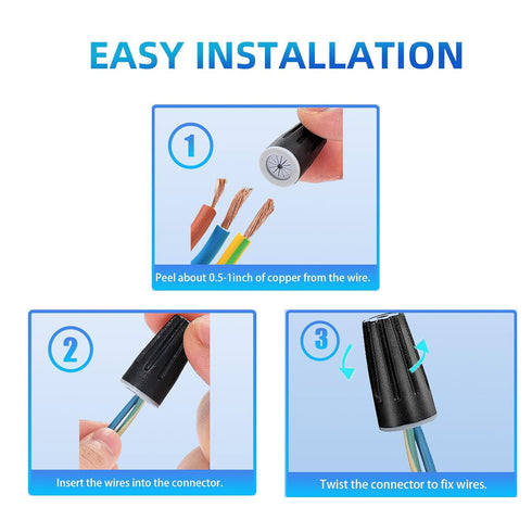 40PCS Waterproof Outdoor Wire Electrical Connectors,Sealant Twist Nuts Caps Cable Terminal Connector Gel for Landscape Light, Building Application...