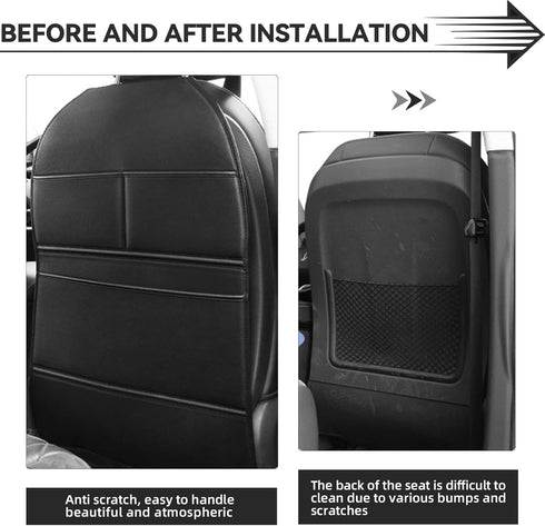 2PCS Back Seat Protector for Car, Quality Car Kick Mats, Waterproof Car Seat Protection from Dirt, Vehicle Back Seat Kids Safety Accessories, Univ...
