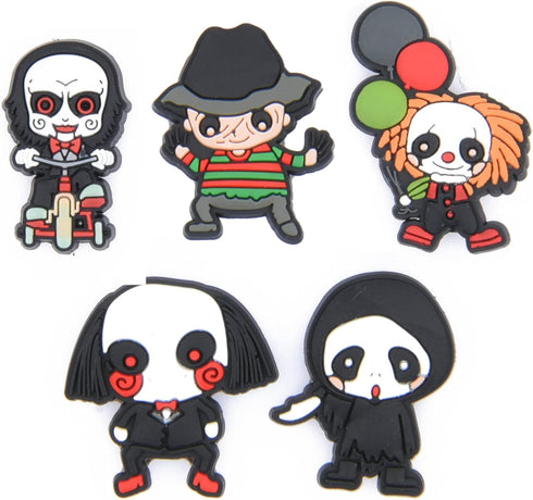 UNN Pack of Halloween Skull Shoe Charms Horrible Movie Shoes Decorations for Party Favor...