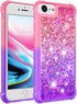 Case for iPhone SE 2020, iPhone SE 2022 Case Liquid Cute Clear Glitter Heavy Duty Shockproof Back Cover Soft TPU Protective for Girls Women Phone ...