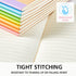 feela 16 Pack Composition Notebook Bulk, Kraft Cover Lined Blank College Ruled Travel Journals with Pastel Color Spine For Women Students Office, ...