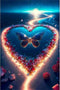 NAIMOER Heart Beach Diamond Art Kits for Adults, 5D Butterfly Diamond Art Kits for Adults, DIY Full Drill Fantasy Beach Diamond Art Embroidery Dia...