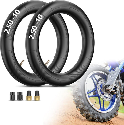 RUTU 2.50/2.75-10 Dirt Bike Tubes TR4 straight valve Compatible with Off-Road Kids' Motorcycles, XR50 CRF50 PW50 SX500 Razor MX500 MX650 Dirt Bike...