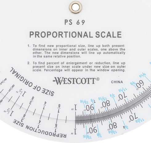 Westcott 5" Proportional Scale, White (PS-69)...