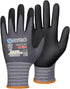 KAYGO Safety Work Gloves MicroFoam Nitrile Coated-3 Pairs, KG18NB,Seamless Knit Nylon Glove with Black Micro-Foam Nitrile Grip,Ideal for General P...